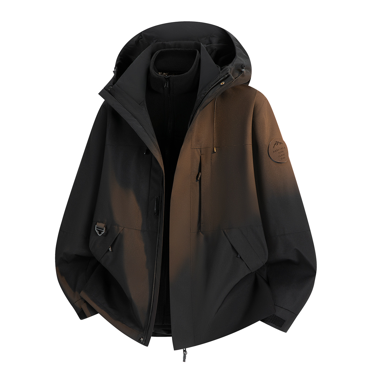 Unisex 3-in-1 Windproof Waterproof Outdoor Hiking Skiing Jacket