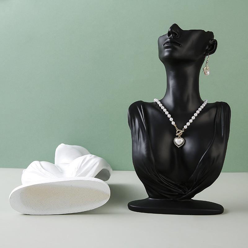 Resin Half-Body Mannequin Jewelry Display Stand