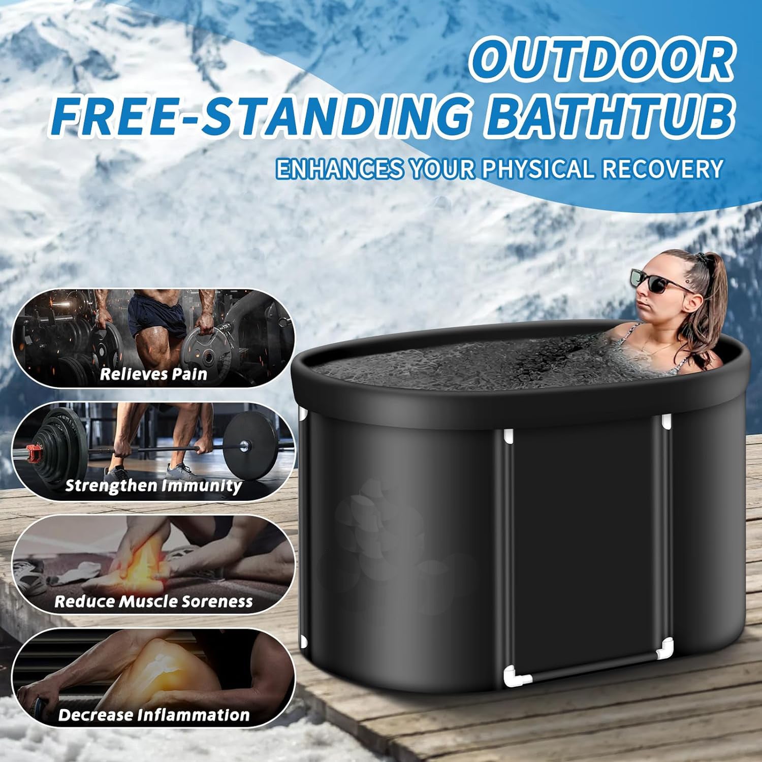 Oval Foldable Bath Bucket for Adults