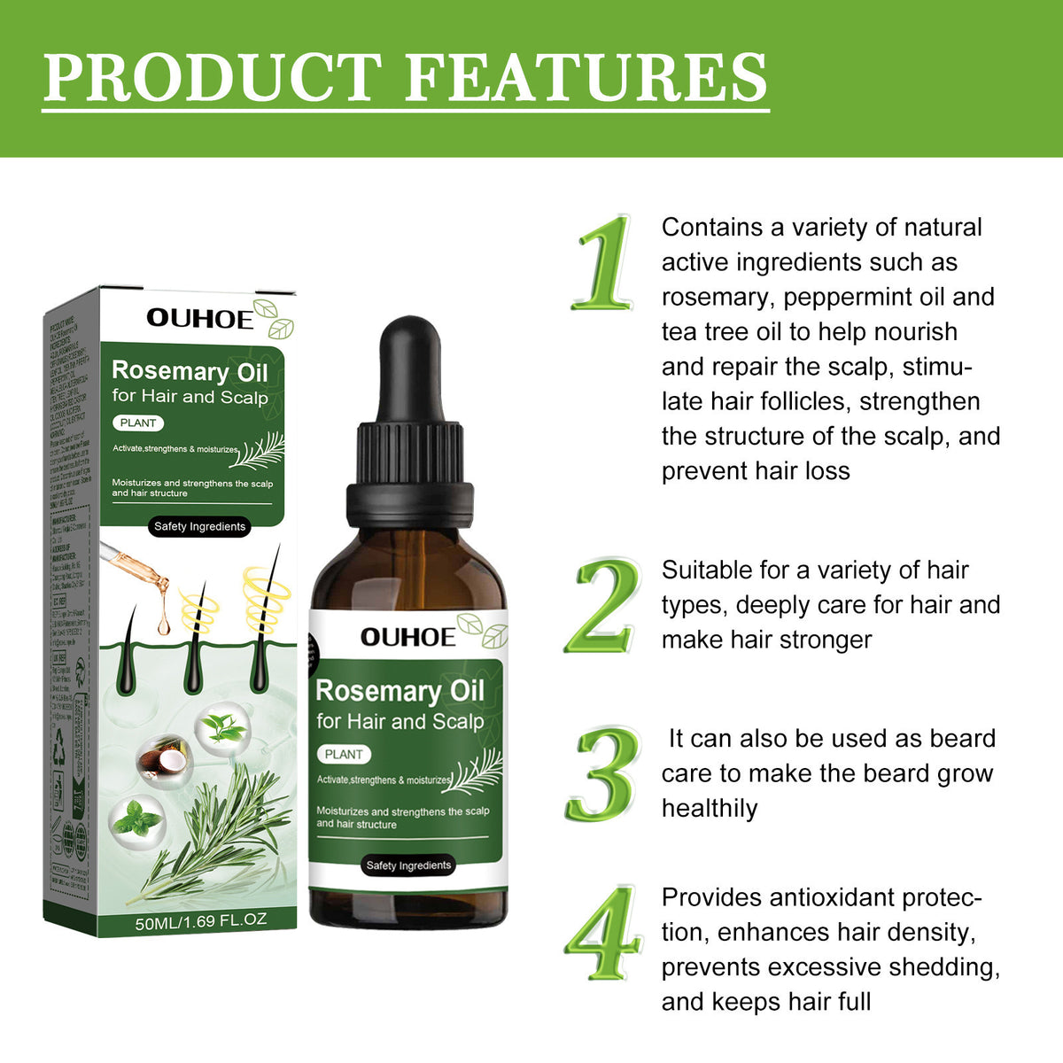 Ouhoe Rosemary Hair Care Essential Oil