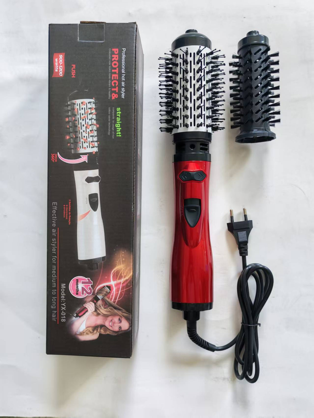 Automatic Hair Styler Comb with Curling Straightening and Blow Drying Functions