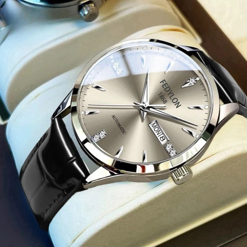 Fully automatic non-mechanical watch with water resistance