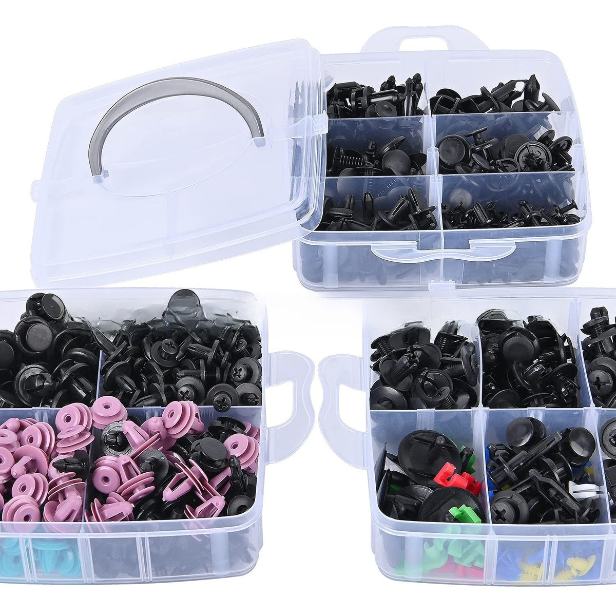 Automotive Plastic Fastener Clips with Pry Tools