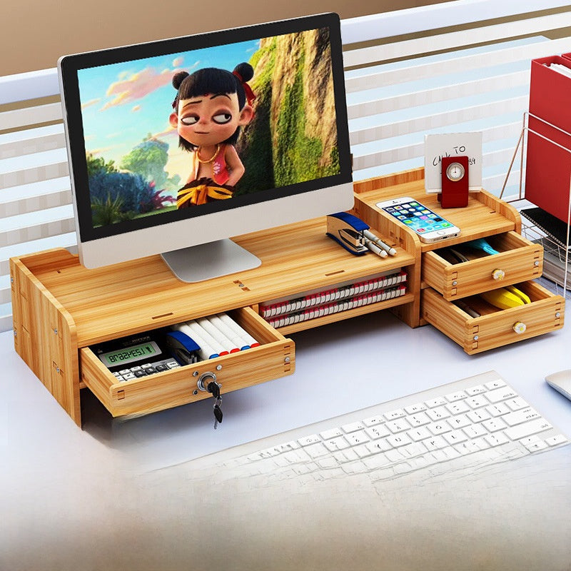 Ergonomic Desktop Rack with Storage Drawers
