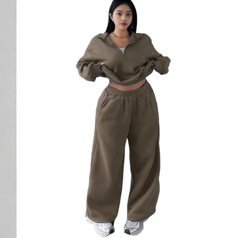 T-shirt and high-waisted pants set