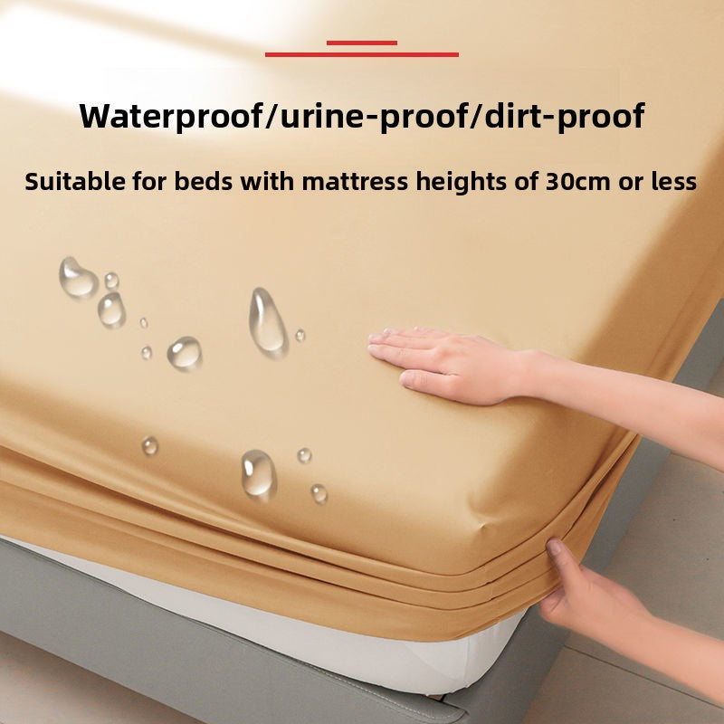 Waterproof fitted sheet for home use