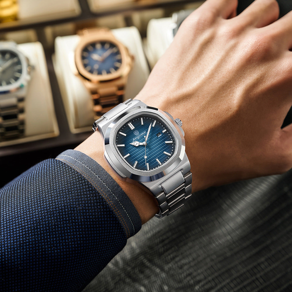 Men's quartz stainless steel watch