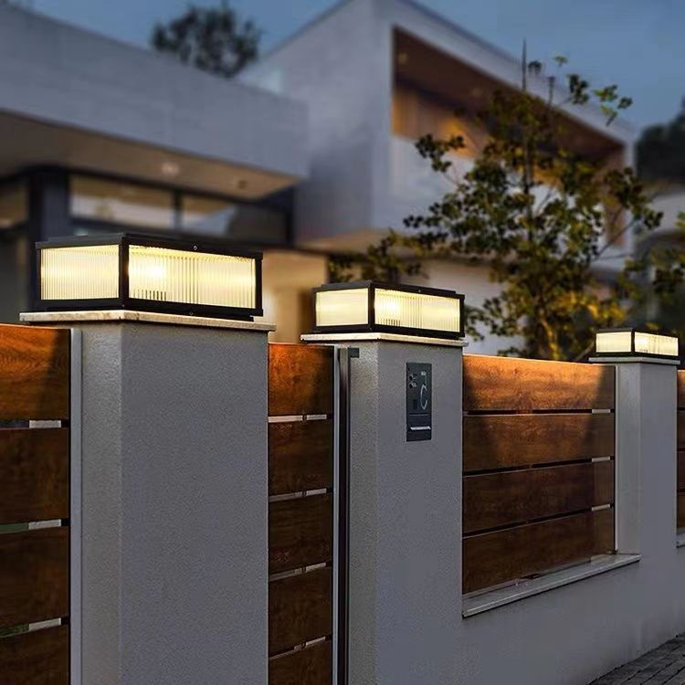 Solar-powered outdoor waterproof post light