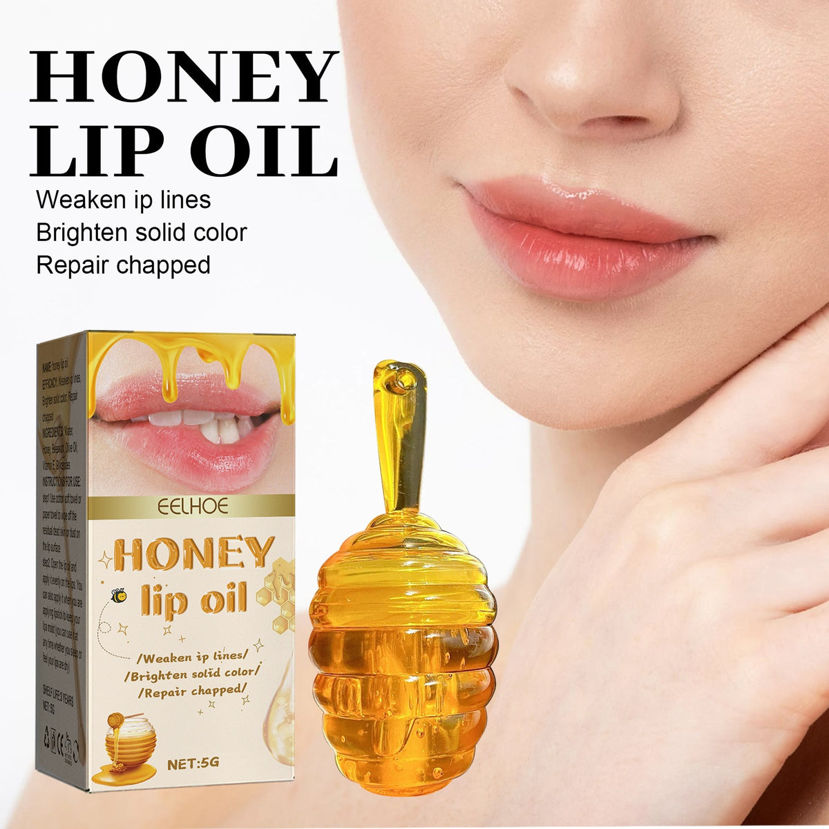 Eelhoe Honey Lip Oil Moisturizing Hydrating Care