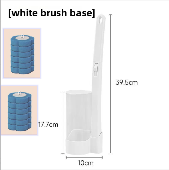 Disposable Toilet Brush Set with Wall Mount Holder