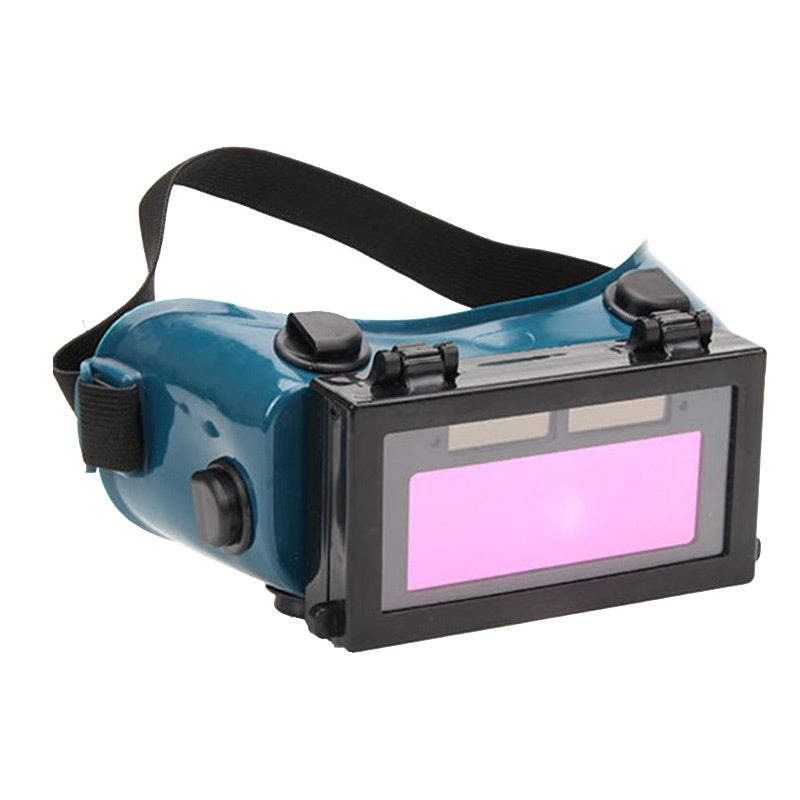 Automatic light changing electric welding glasses