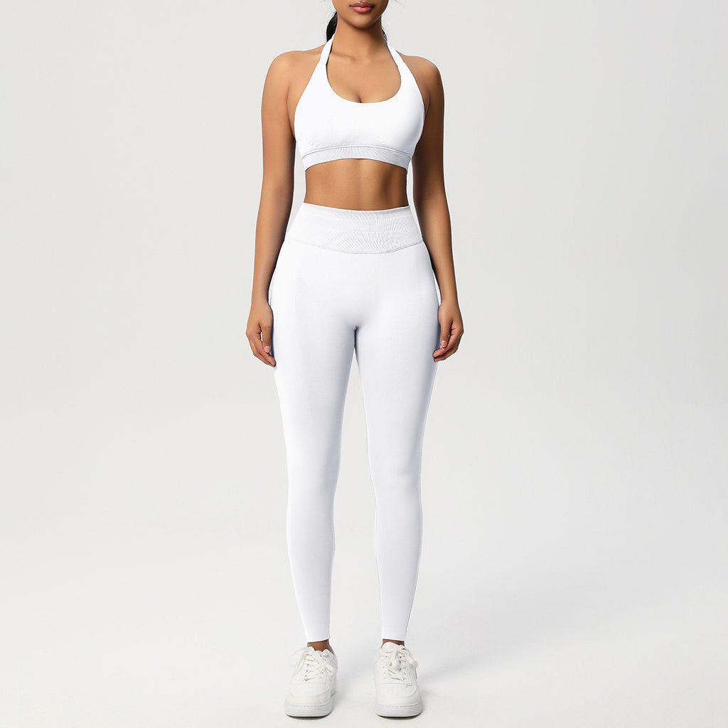 Seamless Solid Color Knitted Yoga Wear