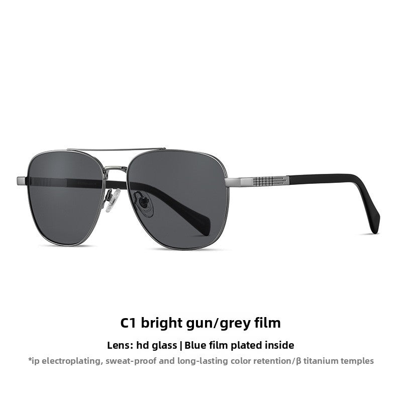 Titanium Alloy Pilot Sunglasses with UV400 Protection