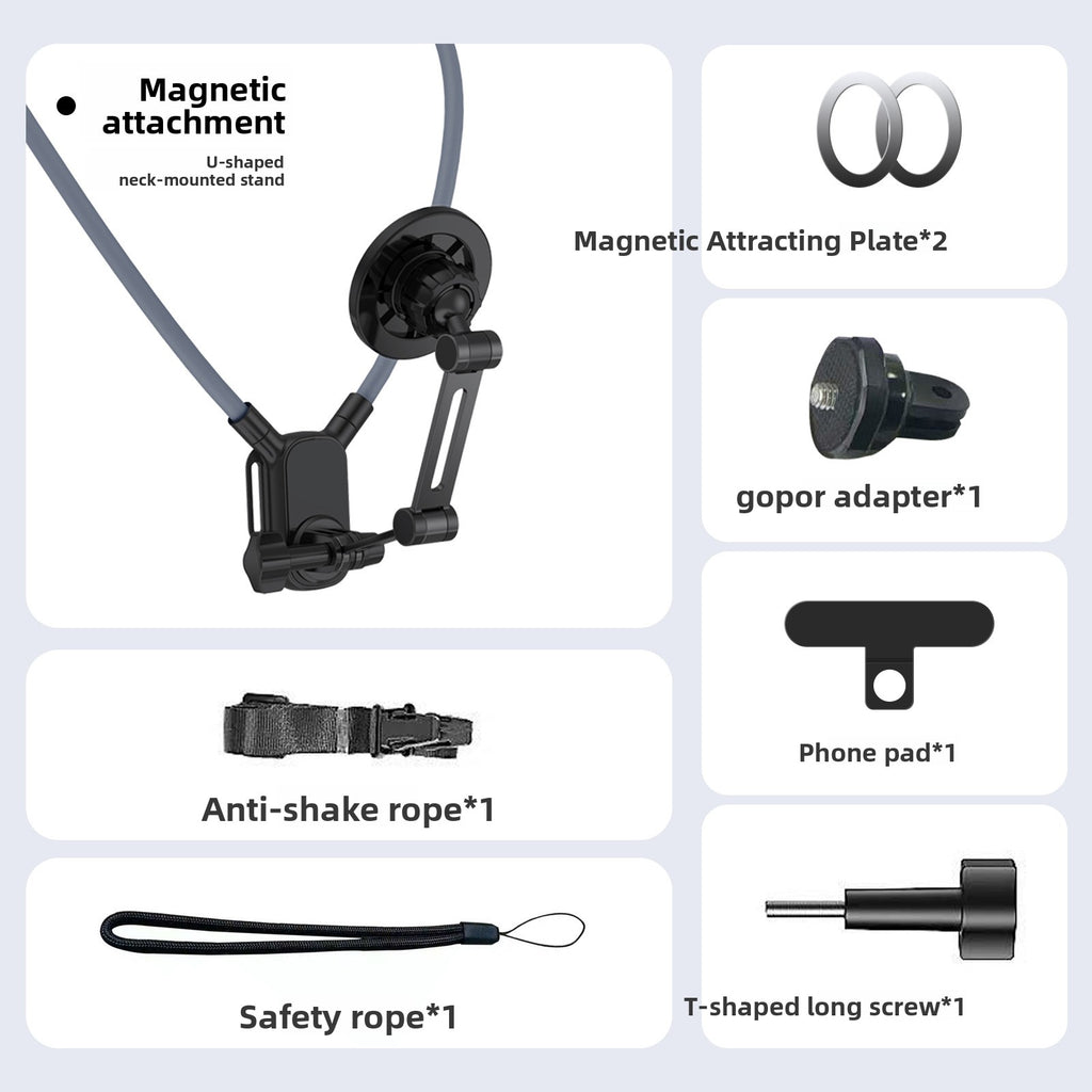 Magnetic Neck Mount for Phone Camera Shooting