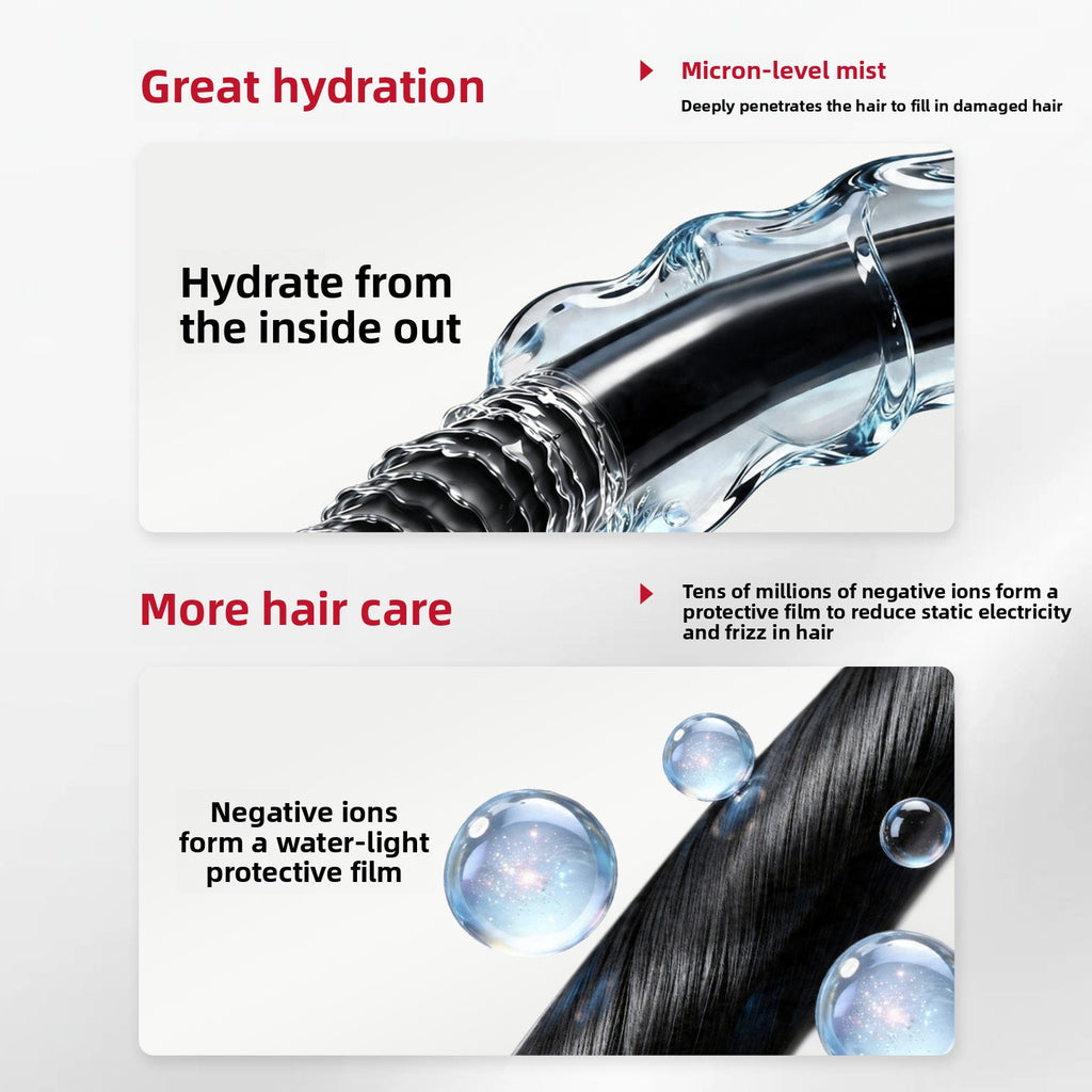 Cold Mist Hair Straightener Widened Plates Styling Iron