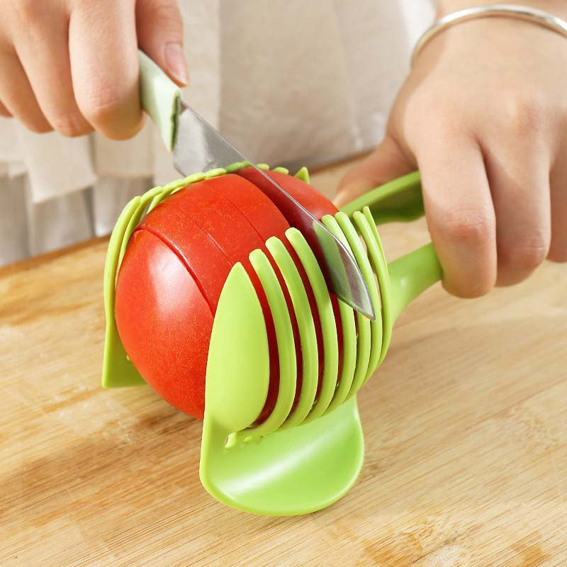 New multifunctional fruit slicer plastic with handle tomato potato lemon splitter wholesale