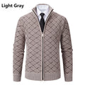 Mens Fleece Lined Knit Cardigan