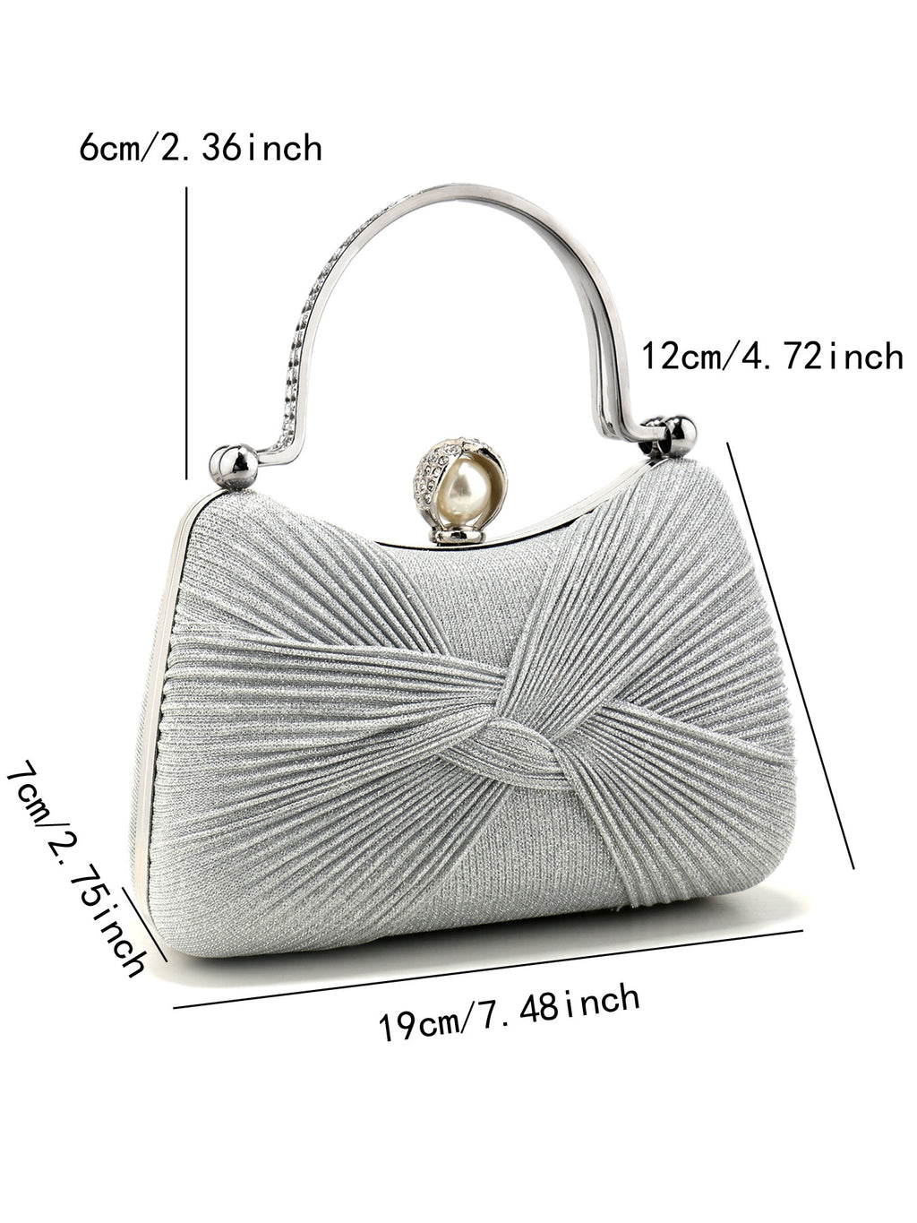 Women's Pleated Evening Bag Versatile Chain Clutch Crossbody Handbag