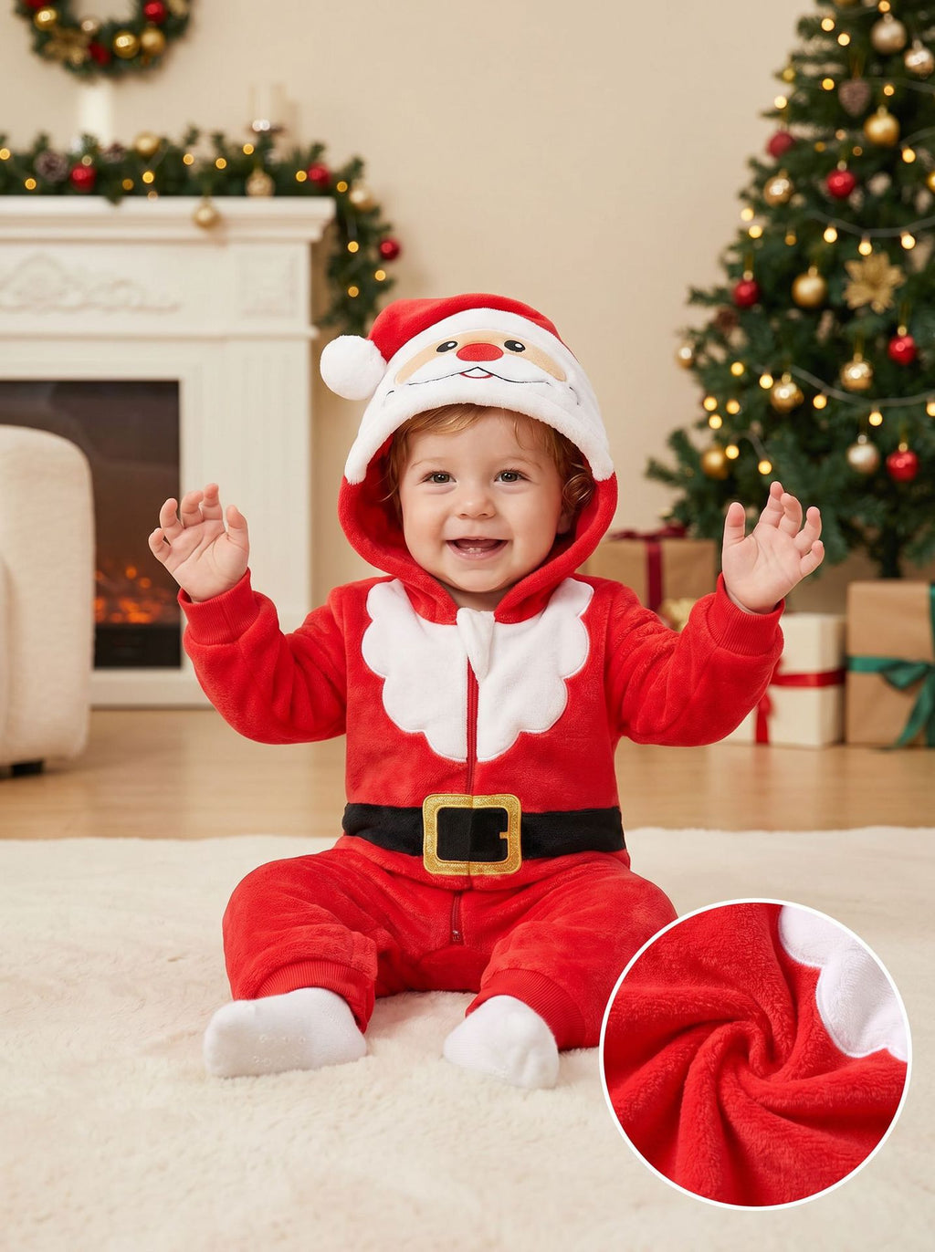 Christmas Santa Claus Baby Jumpsuit