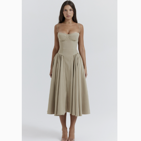 Elegant Stitching Slip Dress