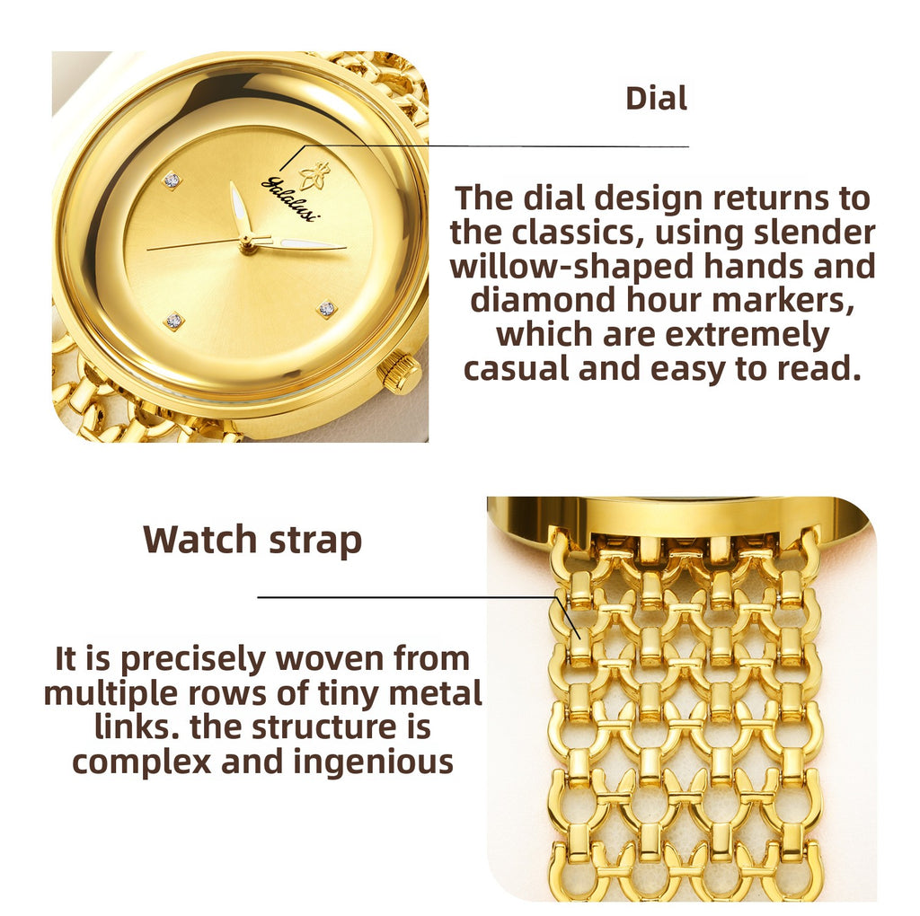 Yalalusi Luxury Women Watch with Hollow Strap