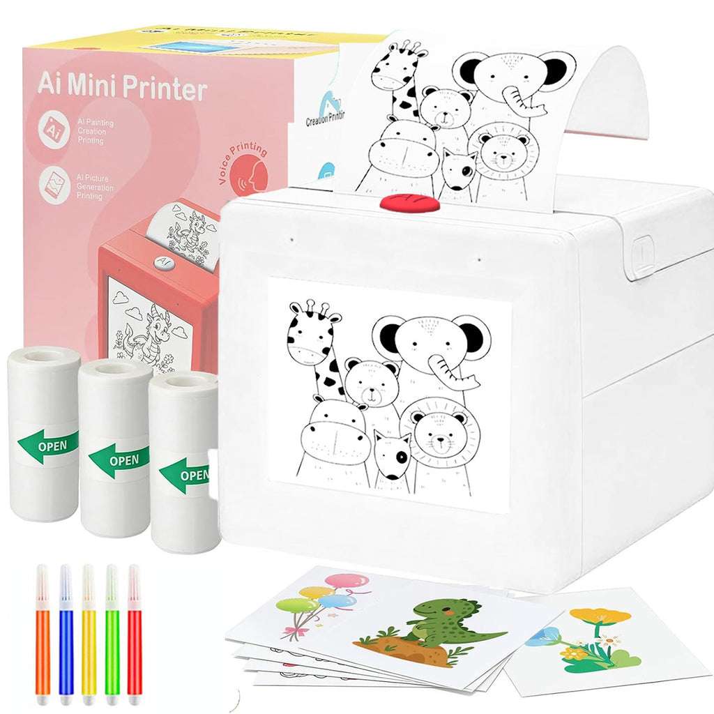 Mini Thermal Printer Voice Interactive Pocket Wrong Photo Printing
