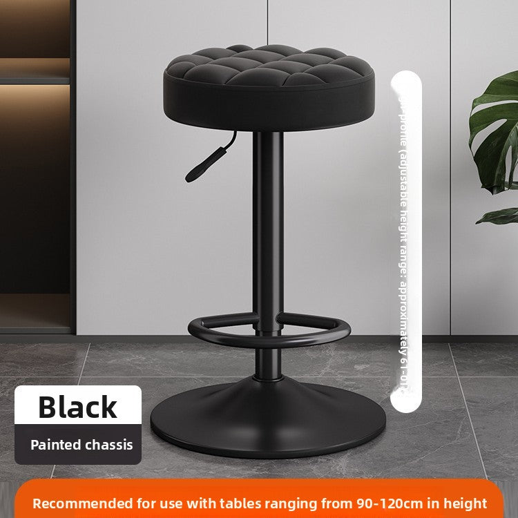 Adjustable Height Swivel Bar Stool with Backrest