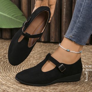 Womens Pointed Toe Wedge Casual Shoes
