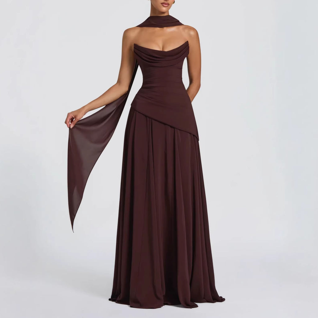 Ribbon Back-Tie Two-Piece Dress
