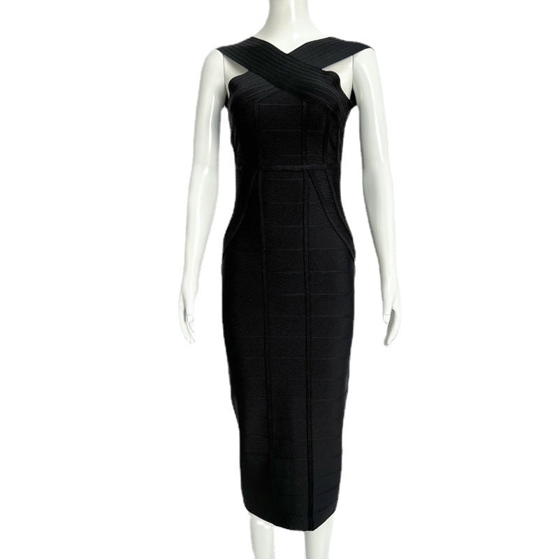 Womens Suspender Bodycon Dress