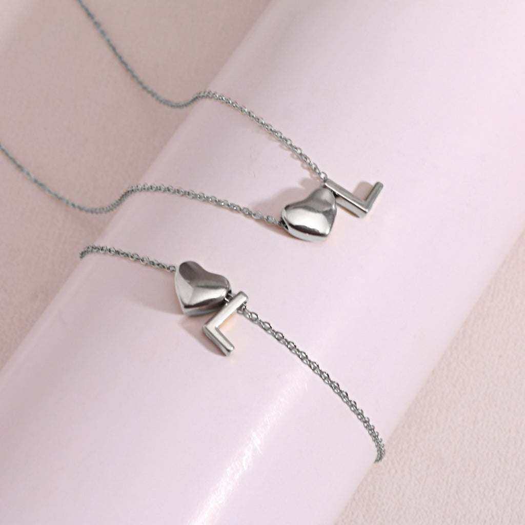 Heart Pendant Titanium Steel Necklace
