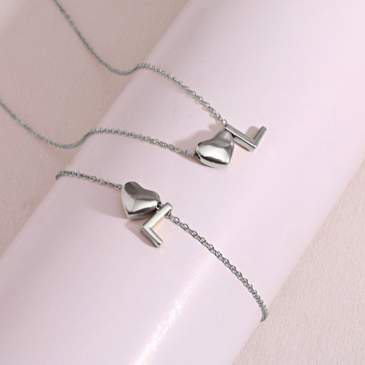 Heart Pendant Titanium Steel Necklace