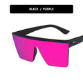 Purple Retro Square Frame Sunglasses