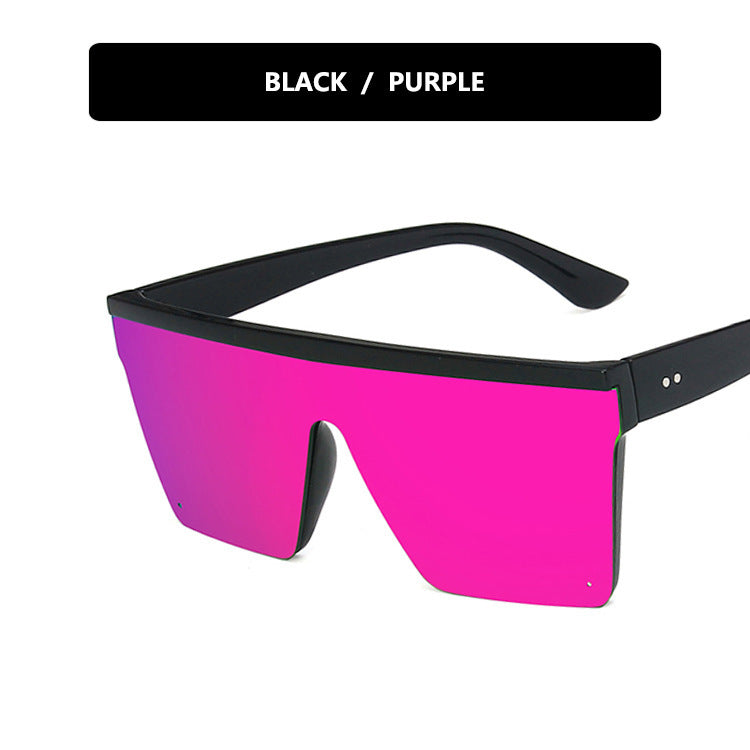 Purple Retro Square Frame Sunglasses