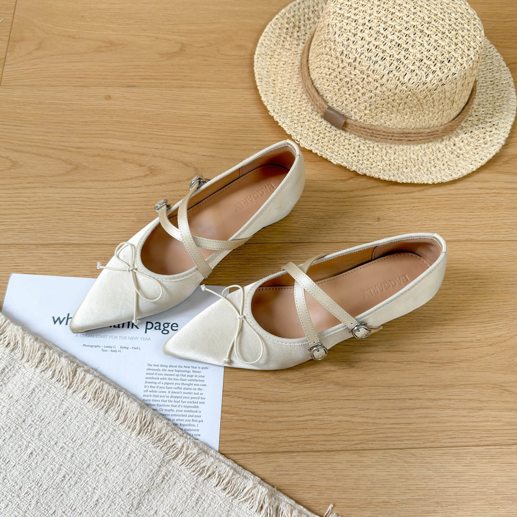 Chunky-heeled pointed-toe high heels