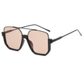Retro Half Frame Sunglasses UV400 Protection Metal Double Beam Sun Glasses for Driving Outdoor Fashion