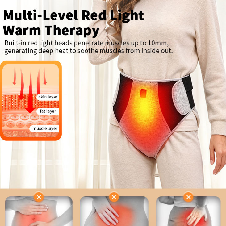 Red light physiotherapy electric heating belt vertebral lumbar disc