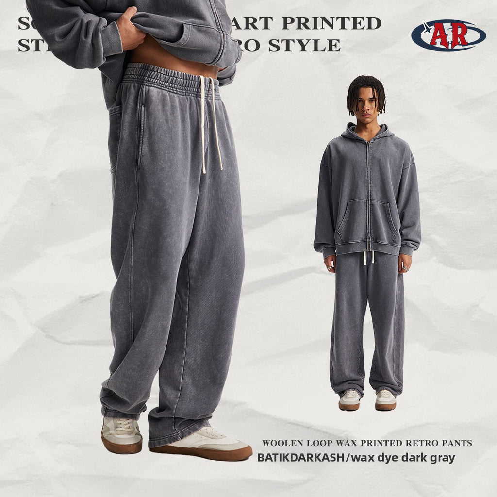 Men's Vintage Washed Cotton Long Pants