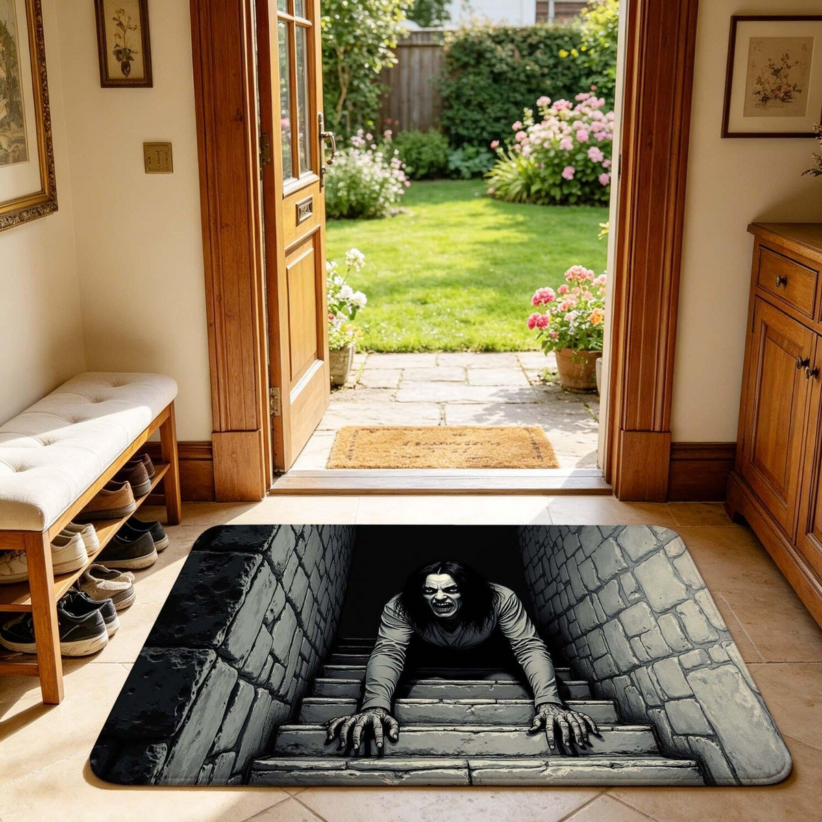 3D Visual Halloween Door Mat