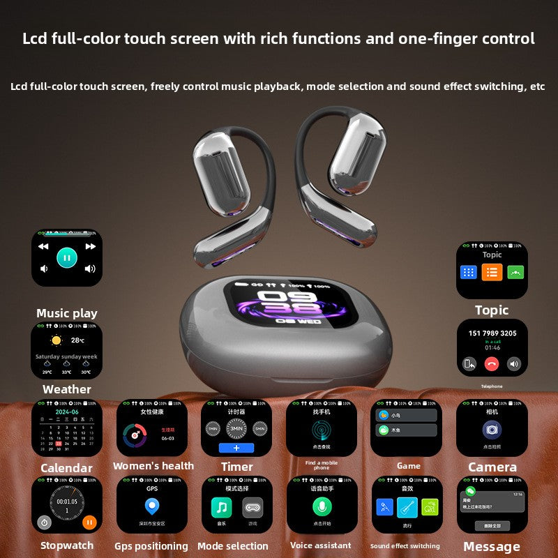 Open Ear Bluetooth Headphones with AI Translation