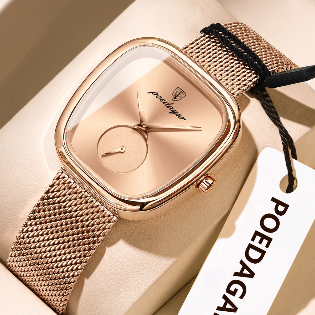 Fashion Quartz Women's Watch with Stainless Steel Mesh Strap