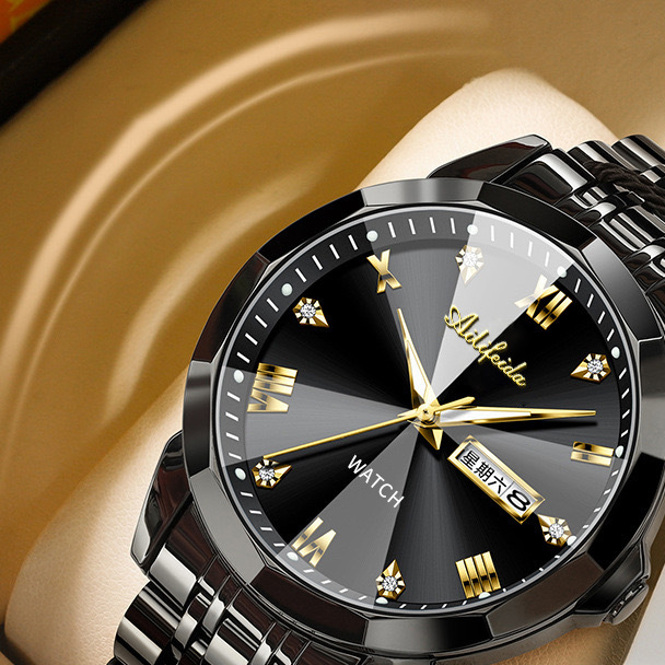 Men's Quartz Business Watch Stainless Steel Strap