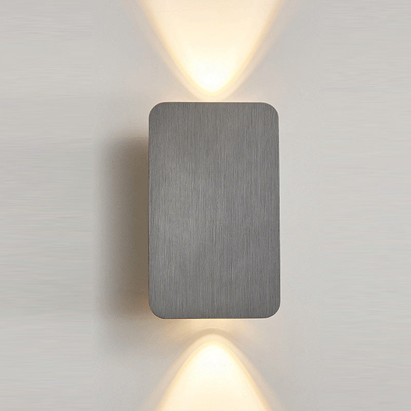 Nordic Brushed Aluminum LED Wall Lamp Up Down Light for Bedroom Living Room
