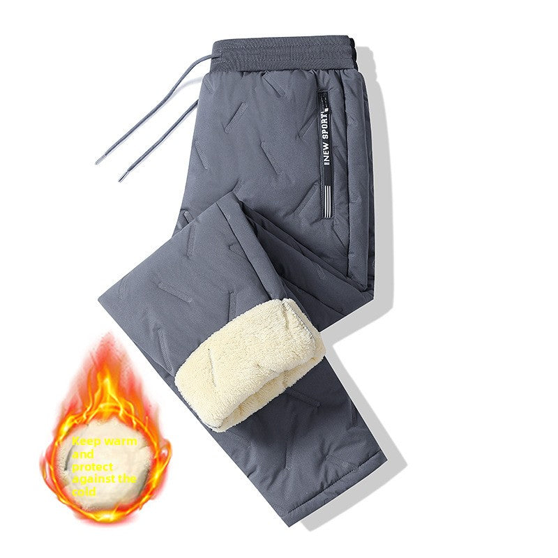 Large-size Casual Loose Fleece-lined Thickened Running Pants
