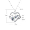 S925 Sterling Silver Plated Pt950 Gold 1.6 Carat Moissanite Infinity Symbol Love Pendant Necklace