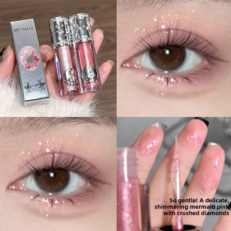 Shimmering single-color liquid highlight eyeshadow