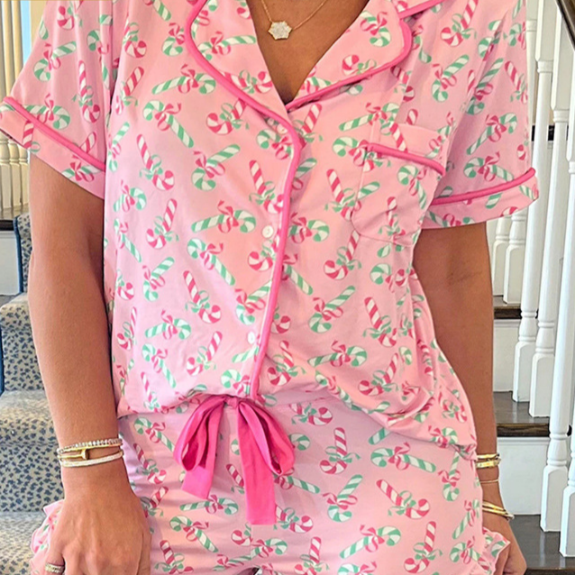 Womens Christmas Plaid Pajama Set