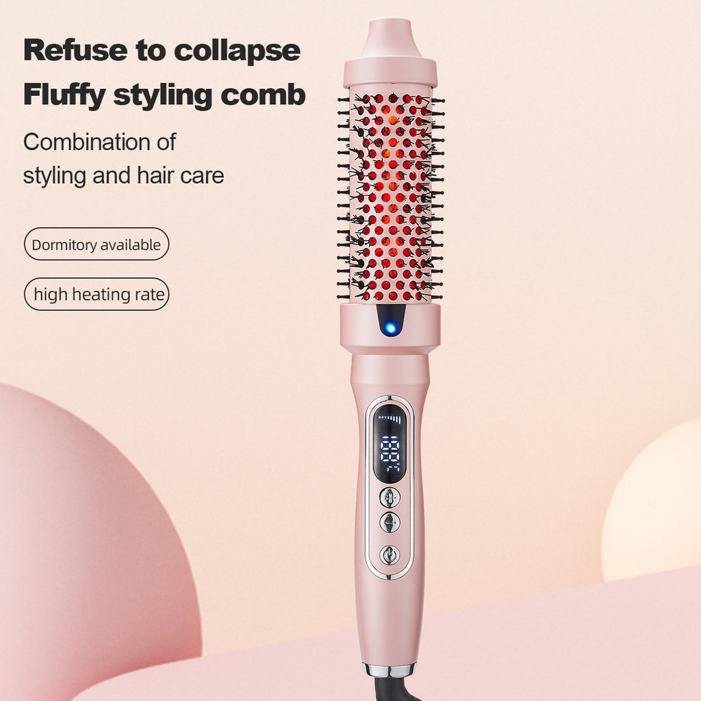 Infrared Hair Styling Comb Straightener Curler