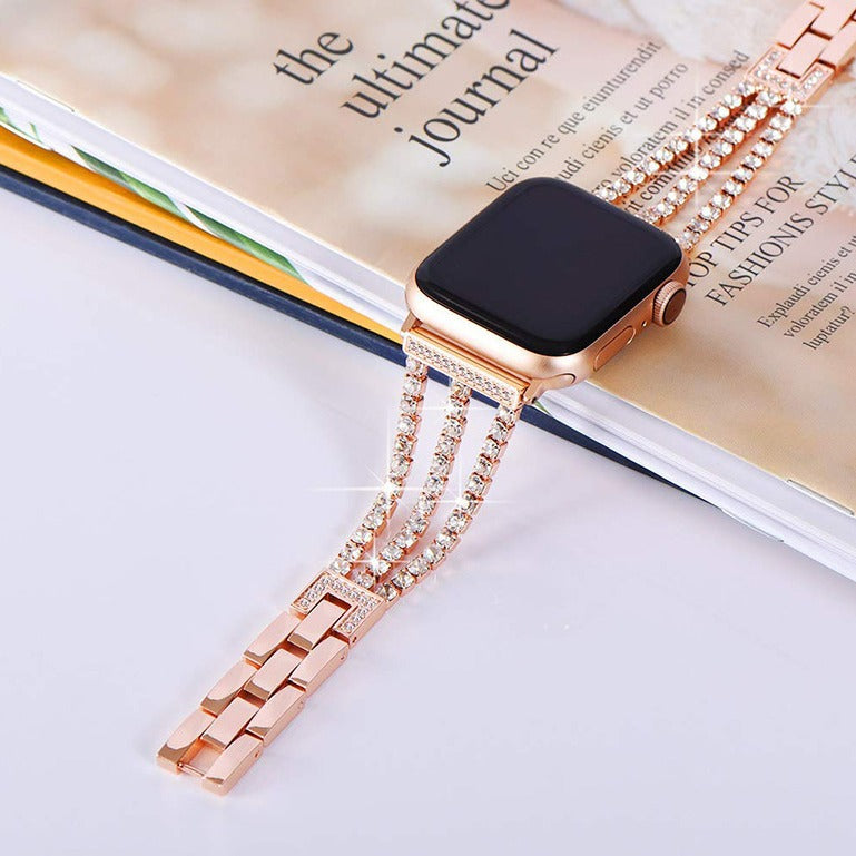 Diamond Chain Metal Watch Strap for Smartwatches