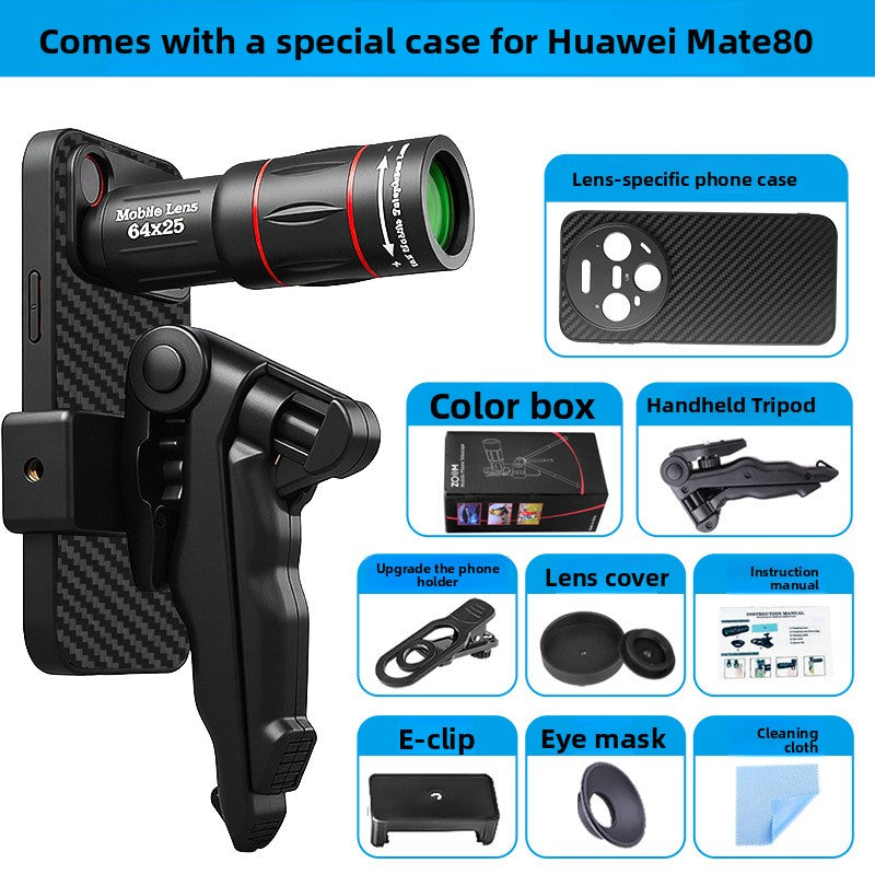 64x Telephoto Lens with Anti-Shake Bracket for Smartphones